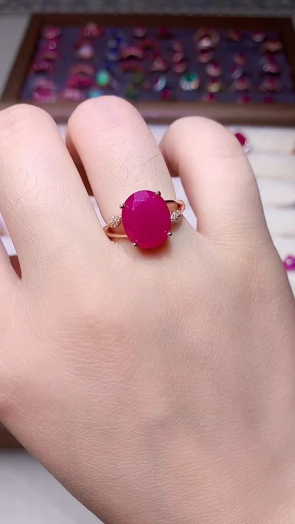 【闪购商品】红宝石戒指银S925镶嵌000