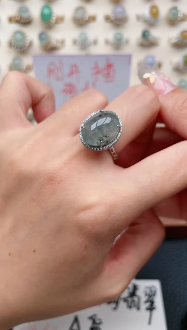 【闪购商品】翡翠戒指银S925镶嵌1111