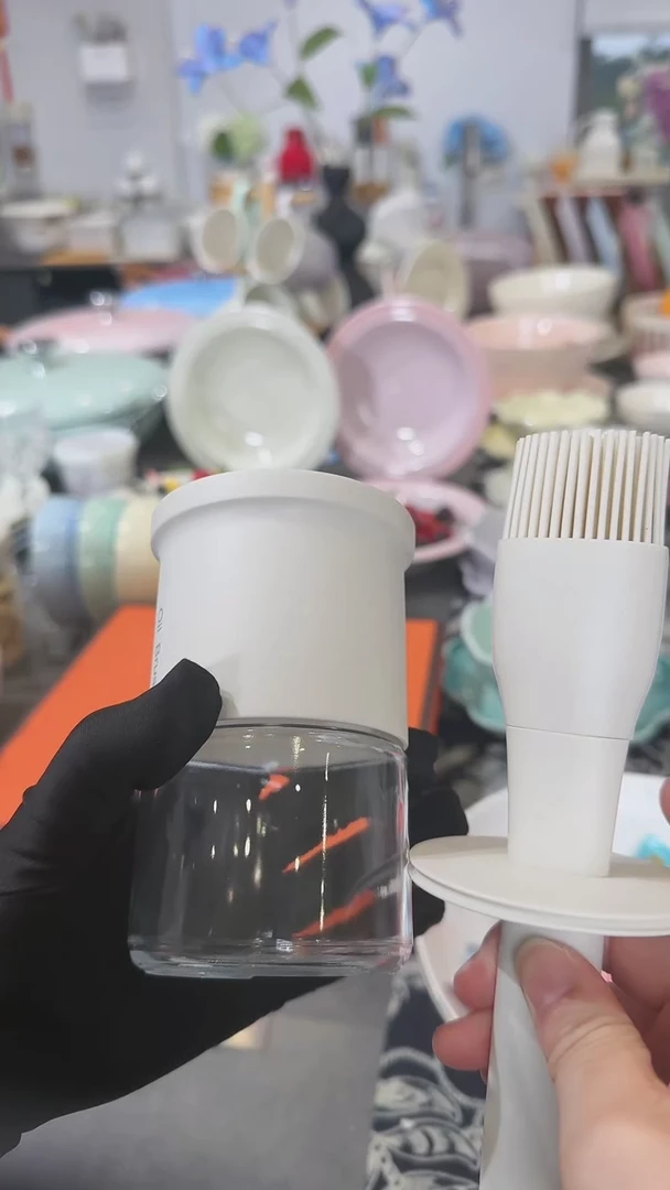 【闪购商品】瓷1个装油刷瓶300ml-奶油白