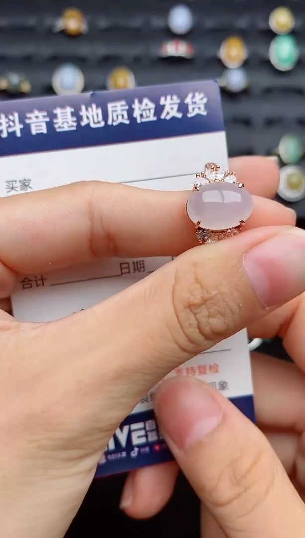 银S925镶嵌戒指翡翠1