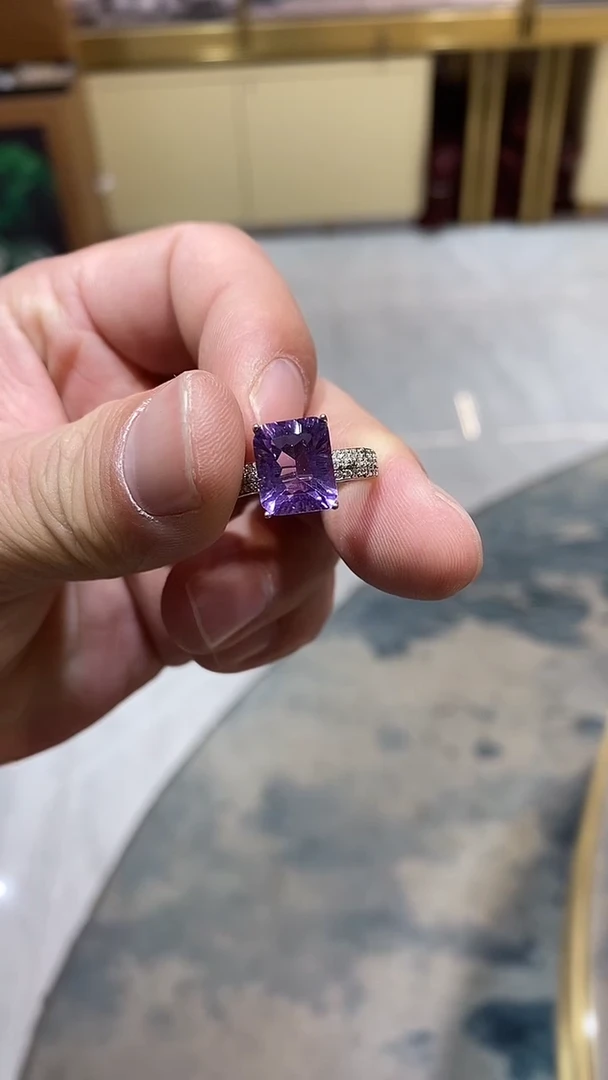 【闪购商品】水晶戒指银S925镶嵌实体清货