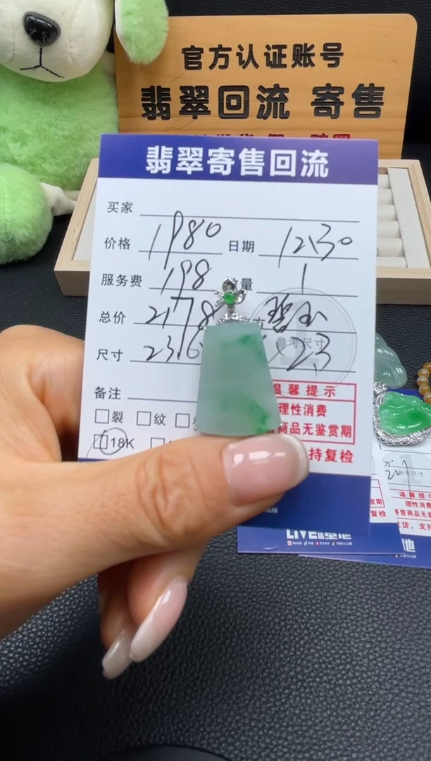 颈饰18K金镶嵌翡翠10152769