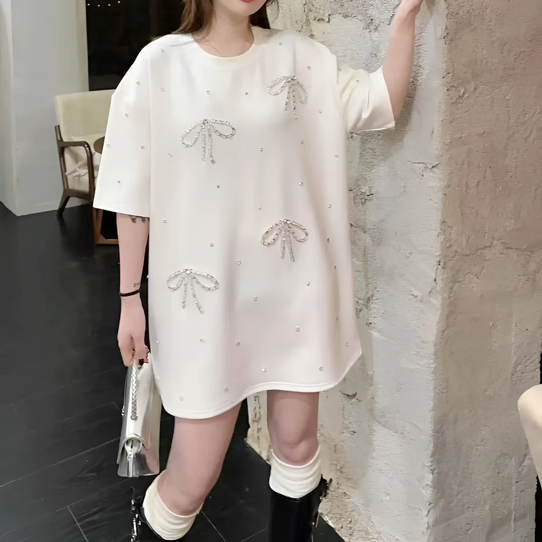 25111女士重工蝴蝶钻大版T---z