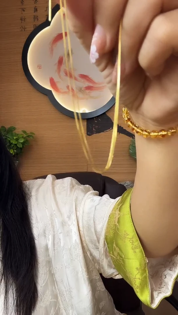 无链子足银银链子金色
