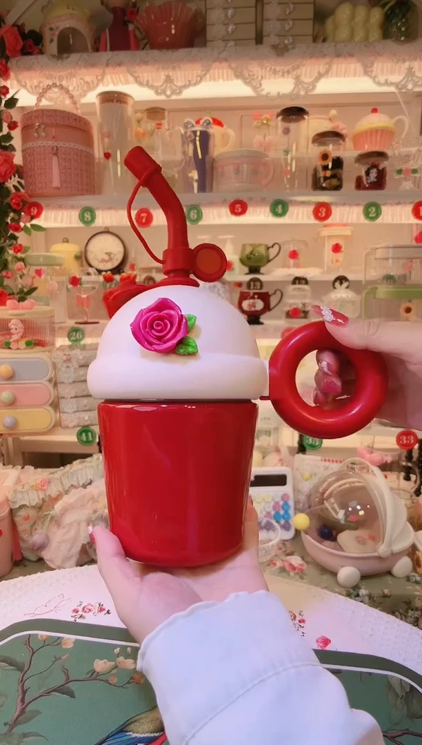 玫瑰花保温杯——手工制作品质好！