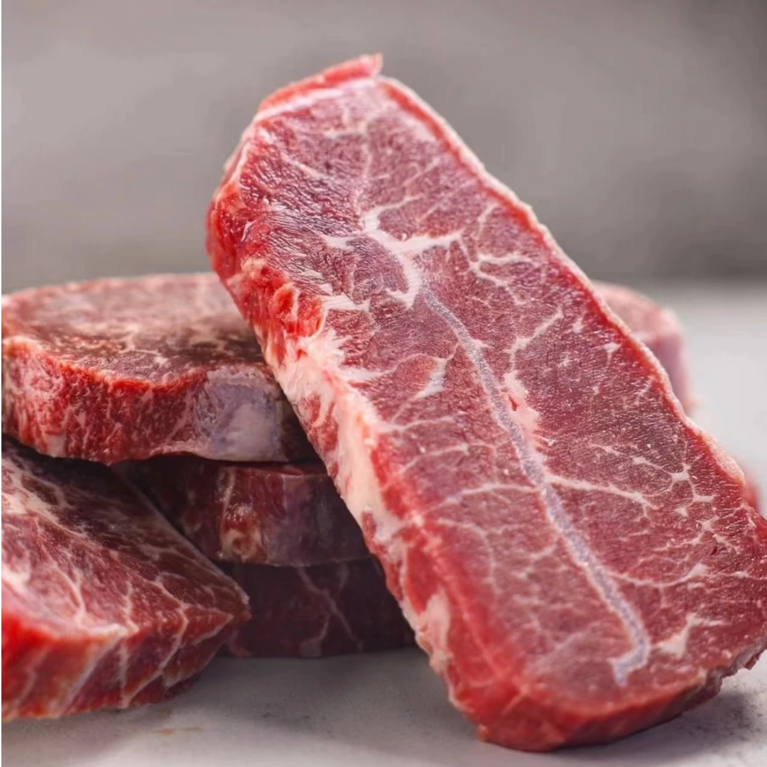 原切牛排板腱牛排 臻鲜至源 黄牛肉嫩切烧烤 油煎都好吃