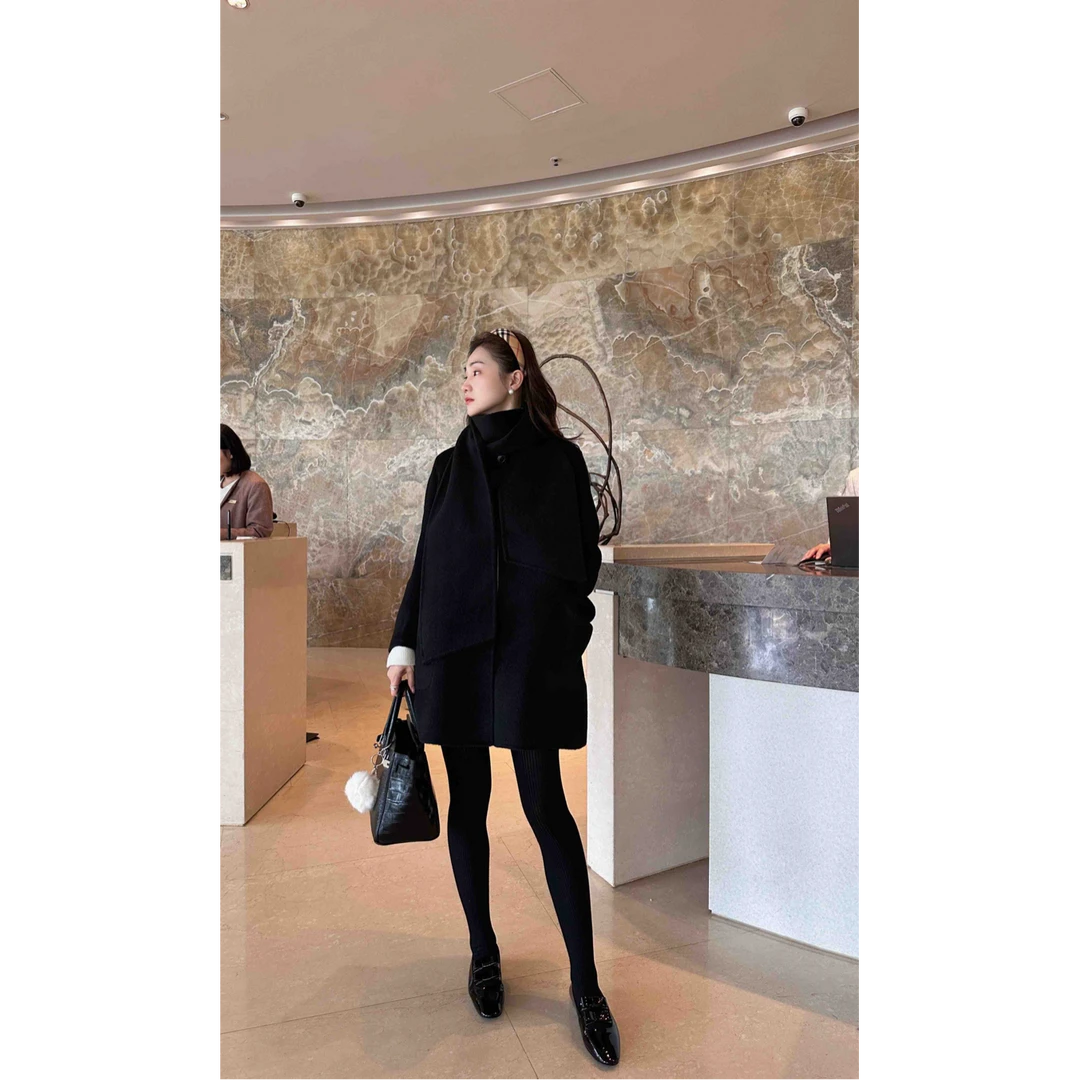 （哥尔摩骆绒）简约大气立体有型轻暖骆绒大衣深圳南油气质