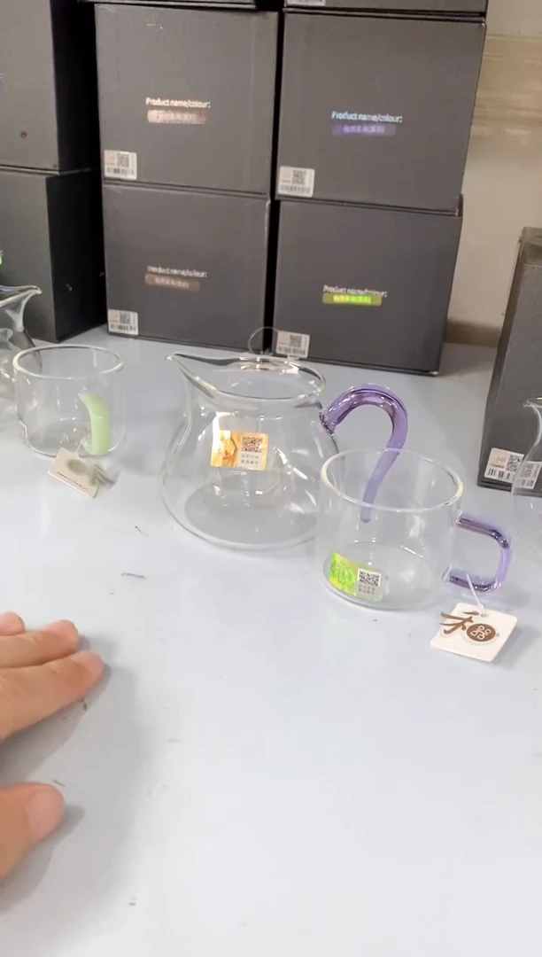 禾器/晶悦茶海/浅紫+清禾杯浅紫一只