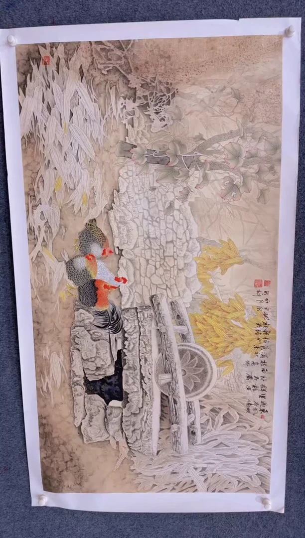 【闪购商品】国画1.19展馆-颜新辉大六-公鸡12