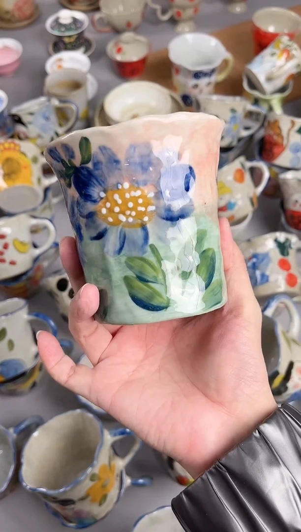 【闪购商品】瓷片景德手绘陶瓷高温釉下彩陶瓷