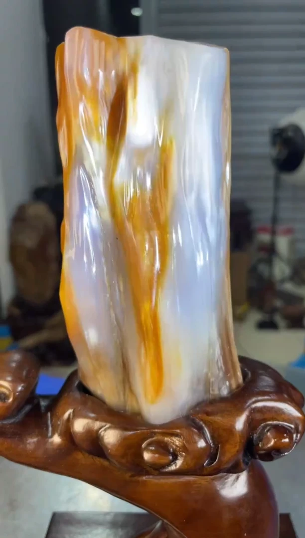 未镶嵌摆件硅化玉47