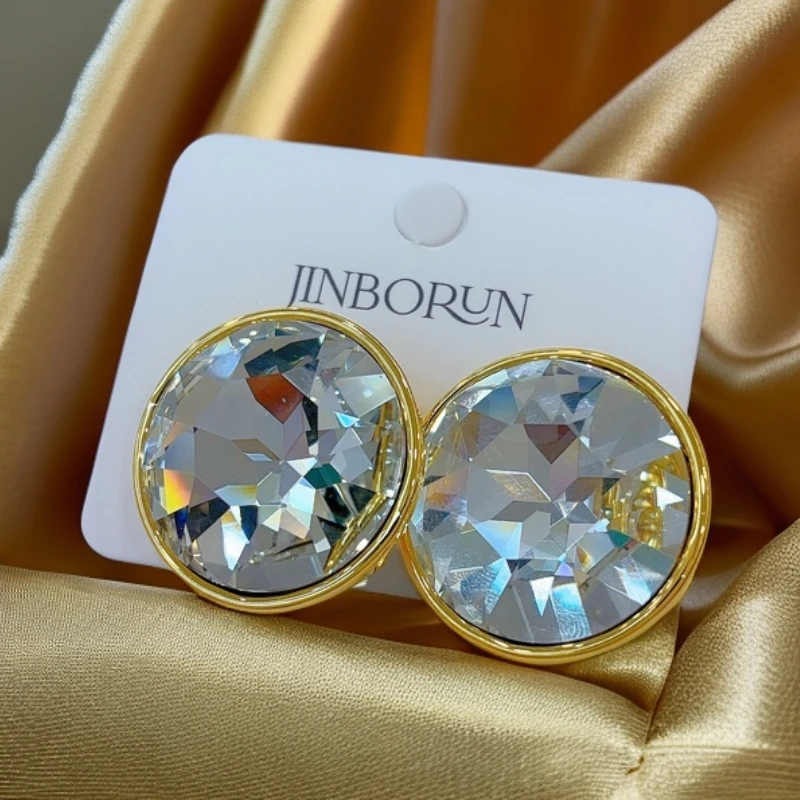 铜合金莫桑石耳饰 时尚爆款耳环504-12-14小众轻奢时尚饰品百搭彩