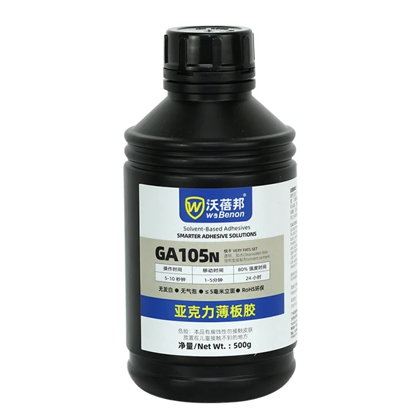GA105N是一款渗透性强，不发白无泡无影，超低气味的快干亚克力胶