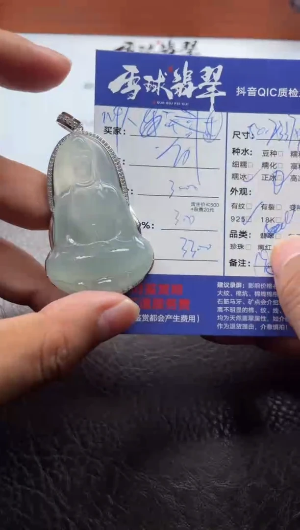 颈饰银S925镶嵌翡翠几*人19731113010