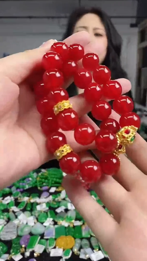 未镶嵌手串南红玛瑙多样性发其一颜色微差