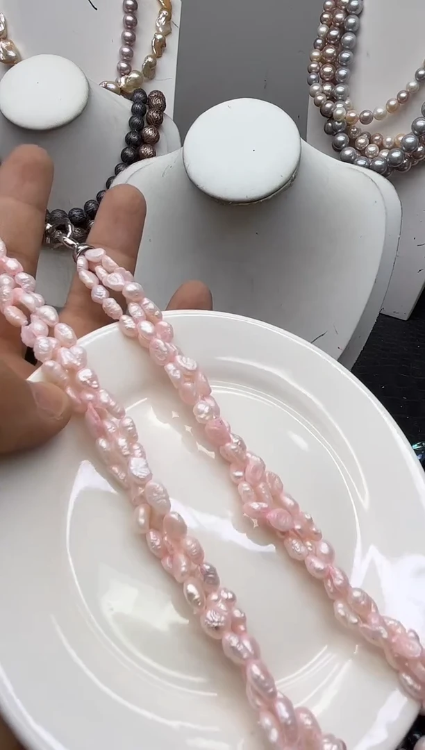 淡水珍珠钛钢颈饰1