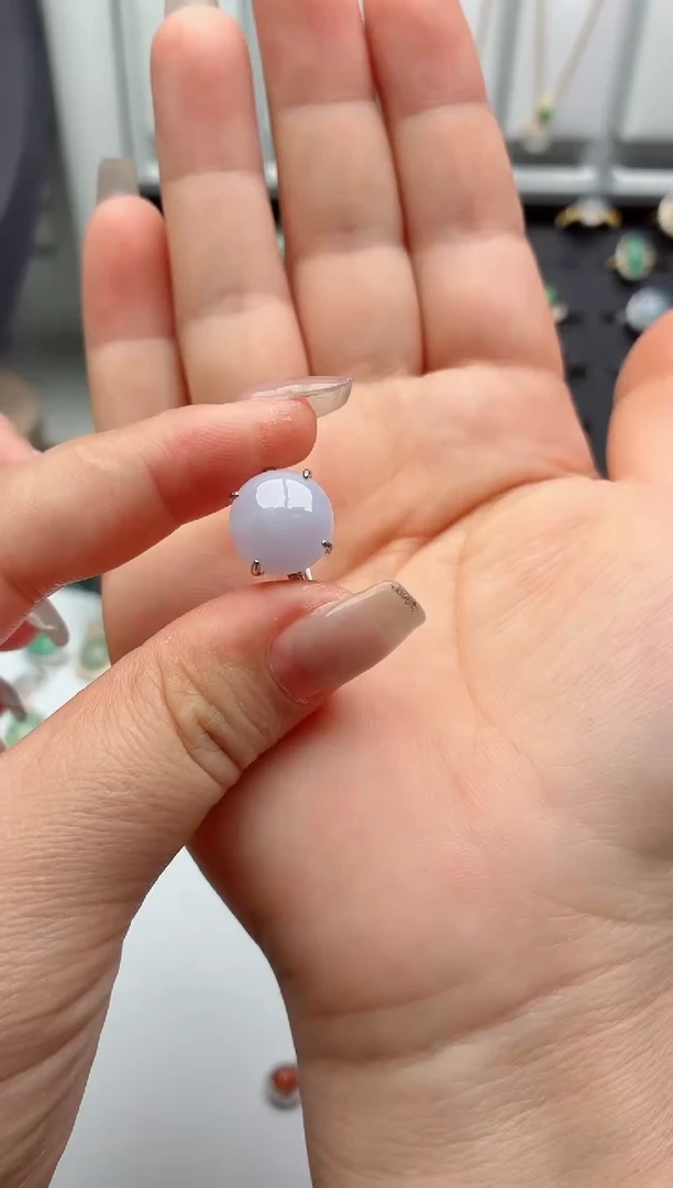 银S925镶嵌戒指翡翠.