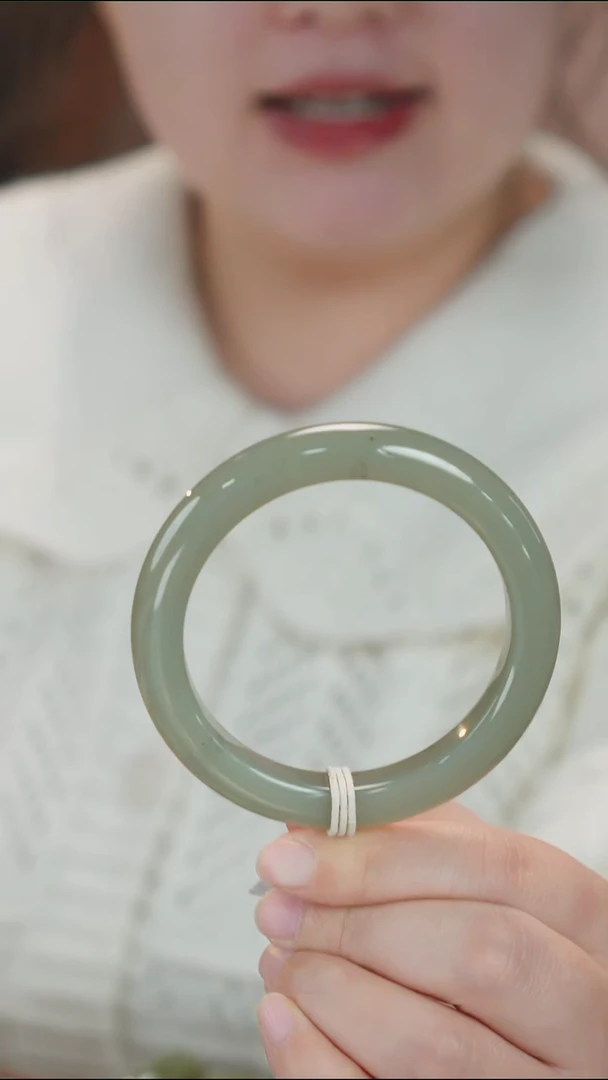 和田玉手镯未镶嵌42【柚子来啦】和田玉拍一发一60