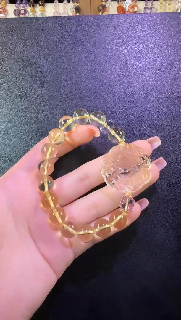 【闪购商品】水晶手链未镶嵌黄元宝