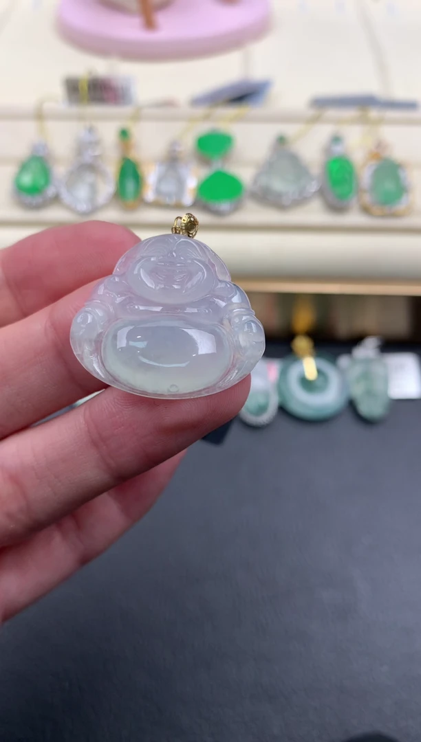 【闪购商品】翡翠颈饰18K金镶嵌D882