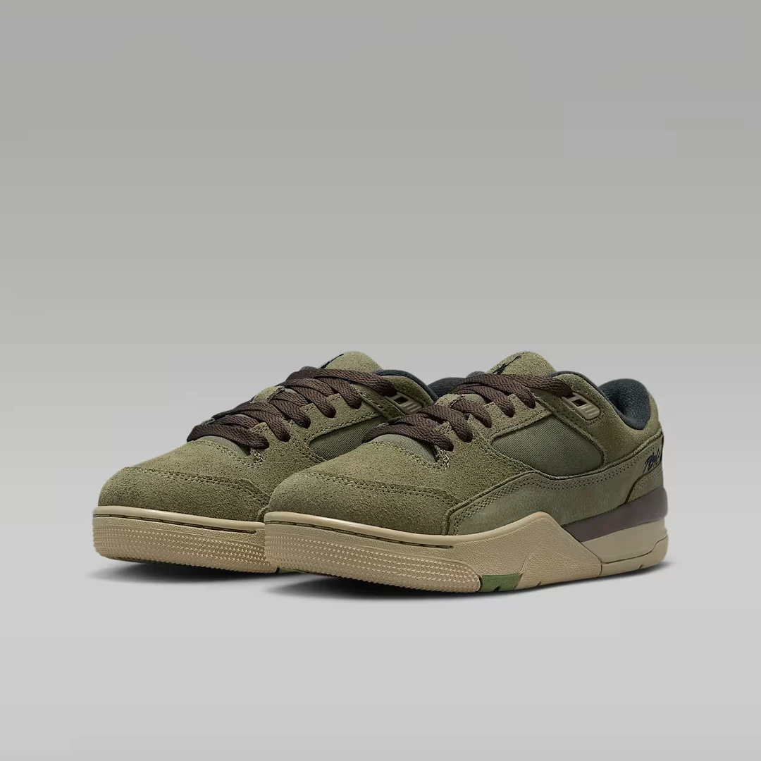 NIKE/耐克官方正品AJ福来鞋（GS）橄榄绿低帮福来鞋复古HF3333-202