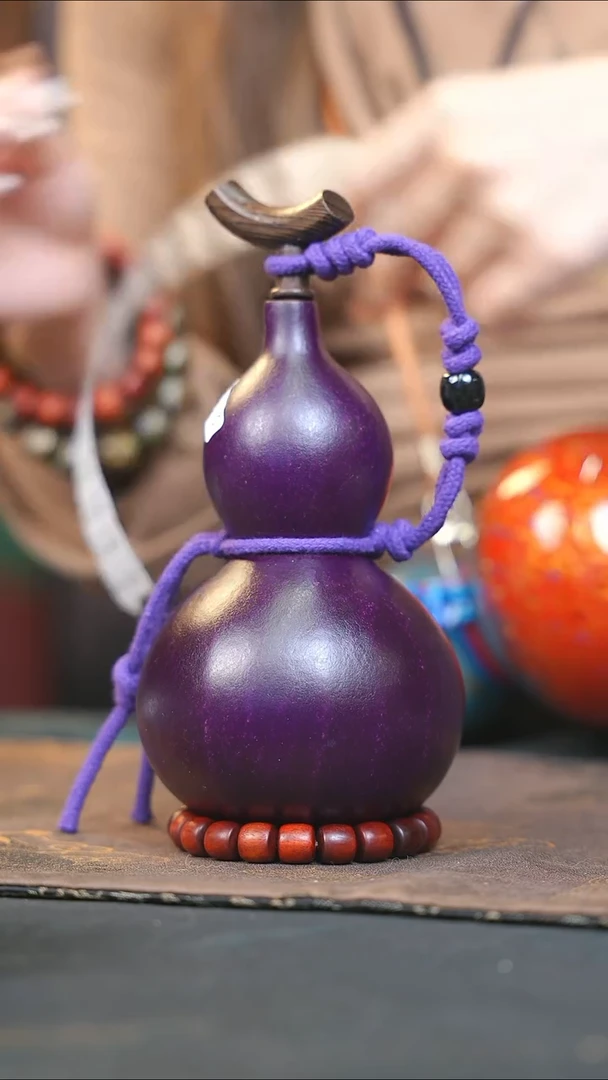 【闪购商品】WQ170大漆酒葫芦不包手串及旋转底座