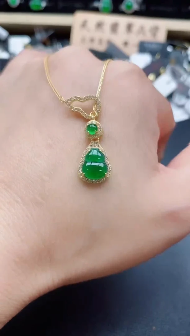 套链银S925镶嵌翡翠1