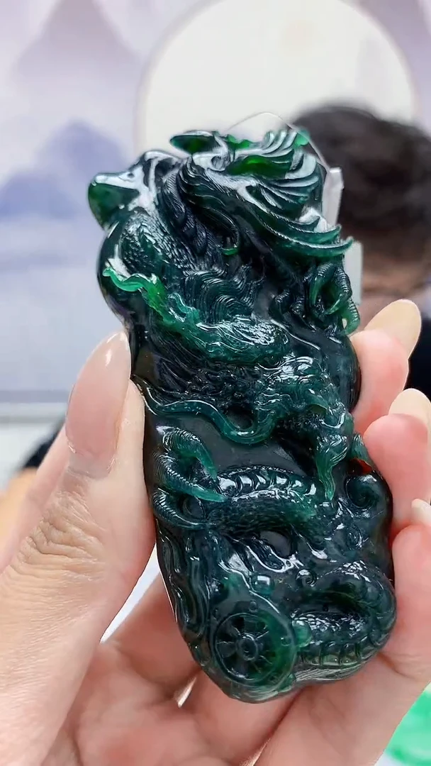 未镶嵌定制翡翠4688MM-毛货挂件135