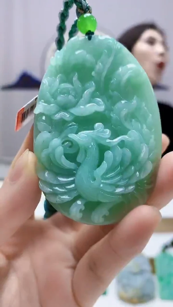 未镶嵌定制翡翠4829DD-毛货挂件143