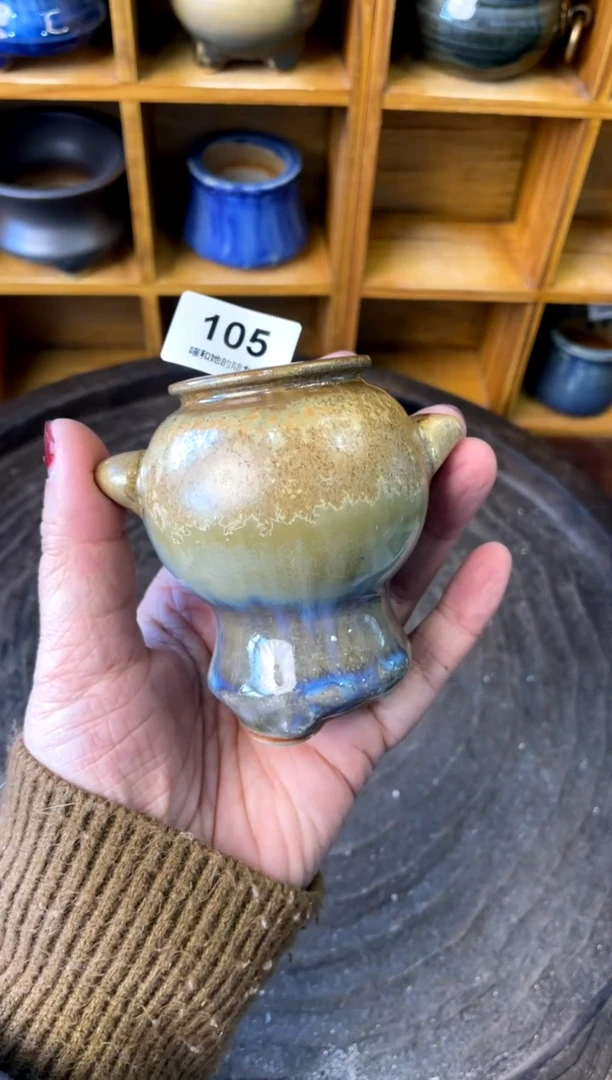 【闪购商品】陶105 内口3【喵喵团圆多肉盆】