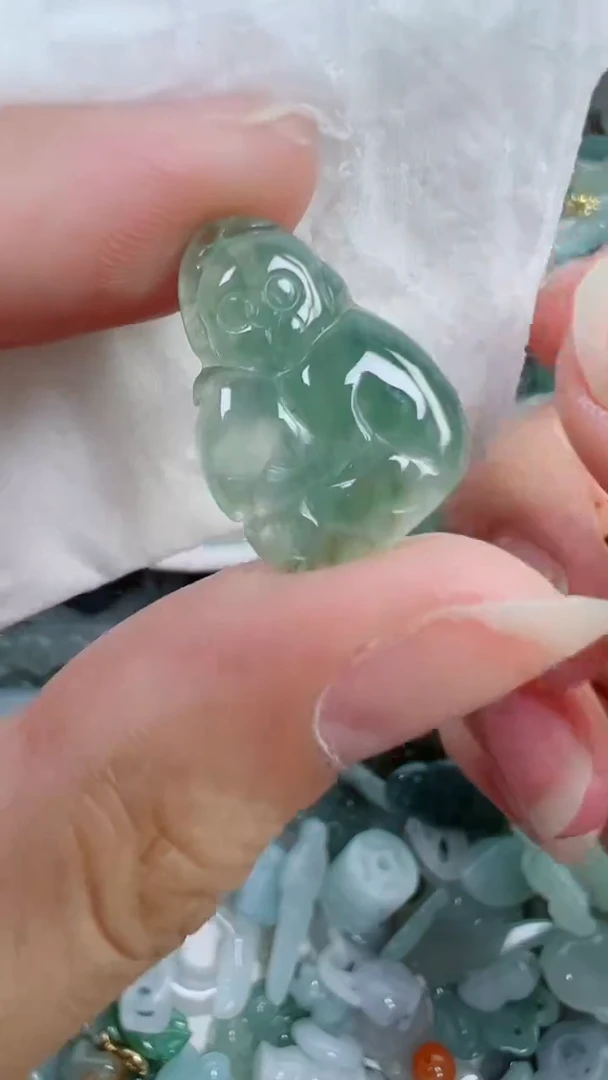 散珠翡翠95号链接，A货翡翠