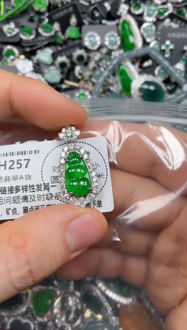 颈饰未镶嵌翡翠H257吊坠