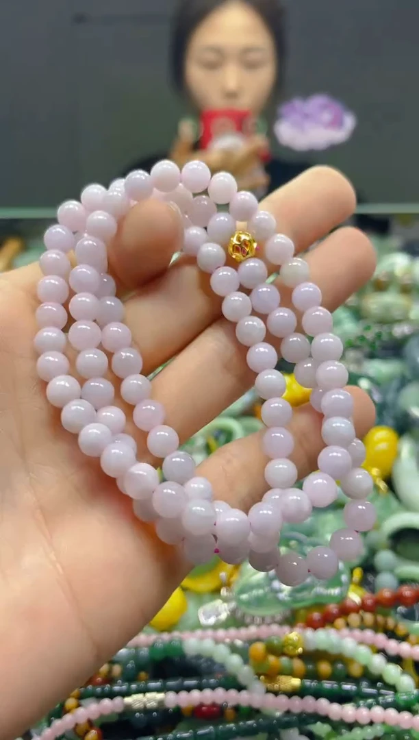 颈饰未镶嵌翡翠6MM/L/翡翠A货，一件也是批发价