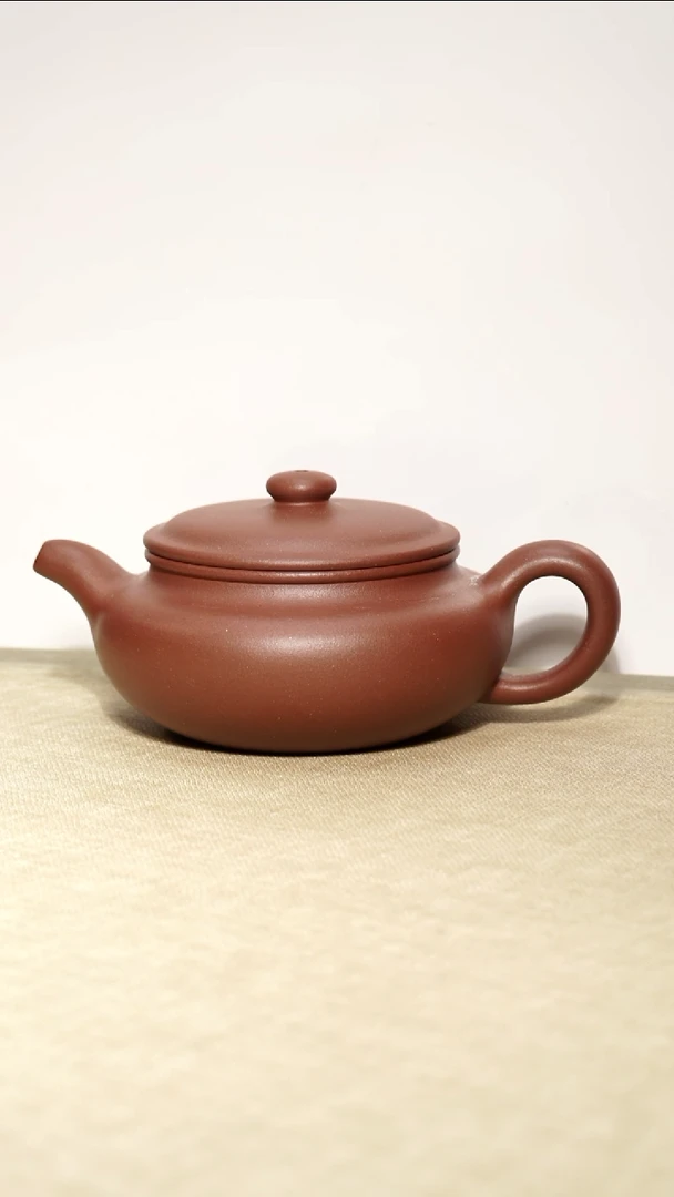 茶壶底槽青扁腹200毫升瑕疵壶