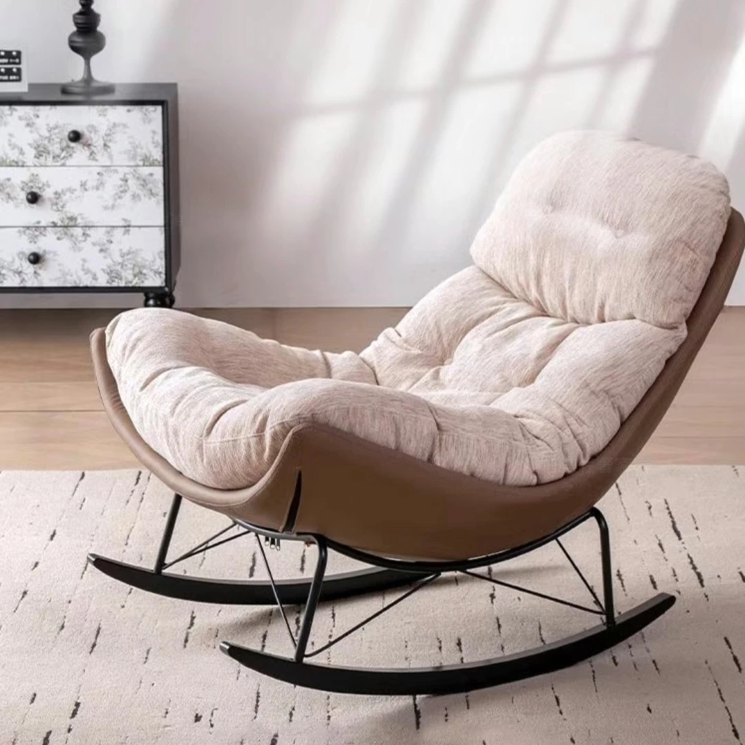 单人沙发摇摇椅客厅懒人躺椅轻奢休闲沙发椅家用卧室懒人休闲躺椅