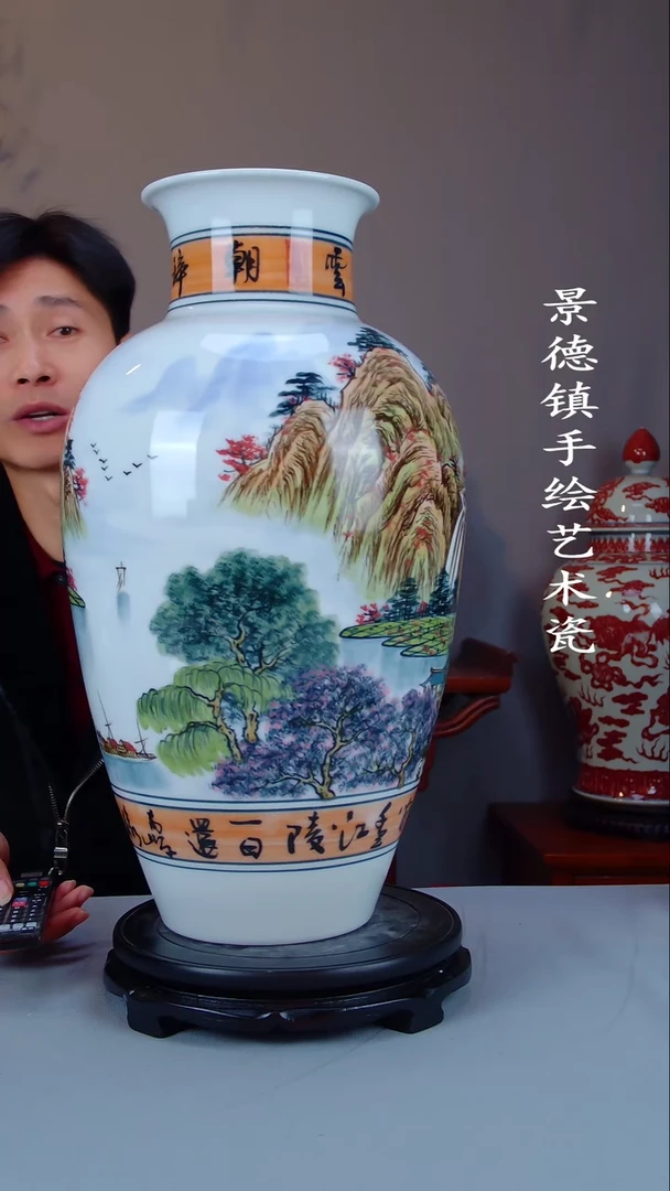 摆件陶瓷景德镇手工手绘陶瓷摆件53