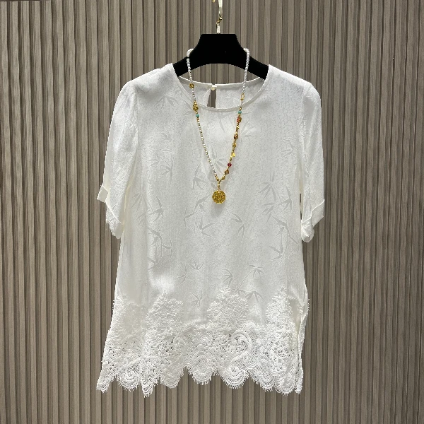 上衣短袖圆领气质白色时尚打底夏季新款