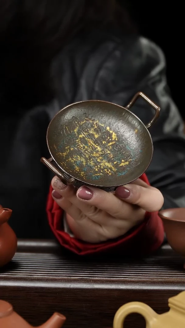 【闪购商品】紫砂茶壶杯垫铜工艺