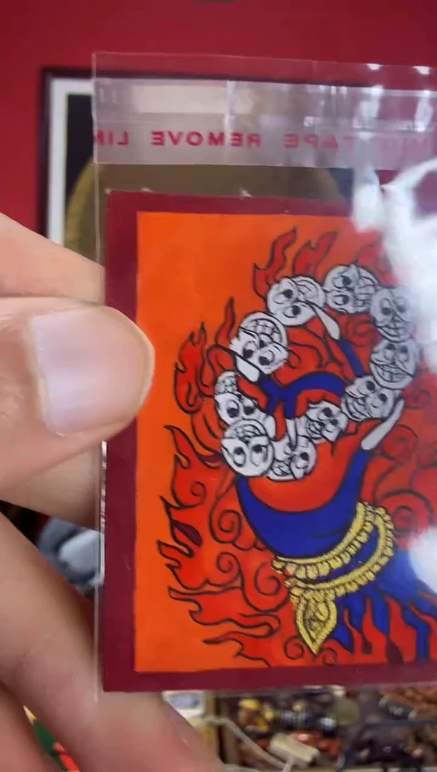 吊坠大黑天手-热贡纯手绘唐卡