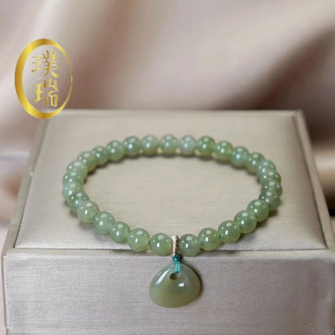天然和田玉配和田玉小福袋手链 多样性发一 SL529