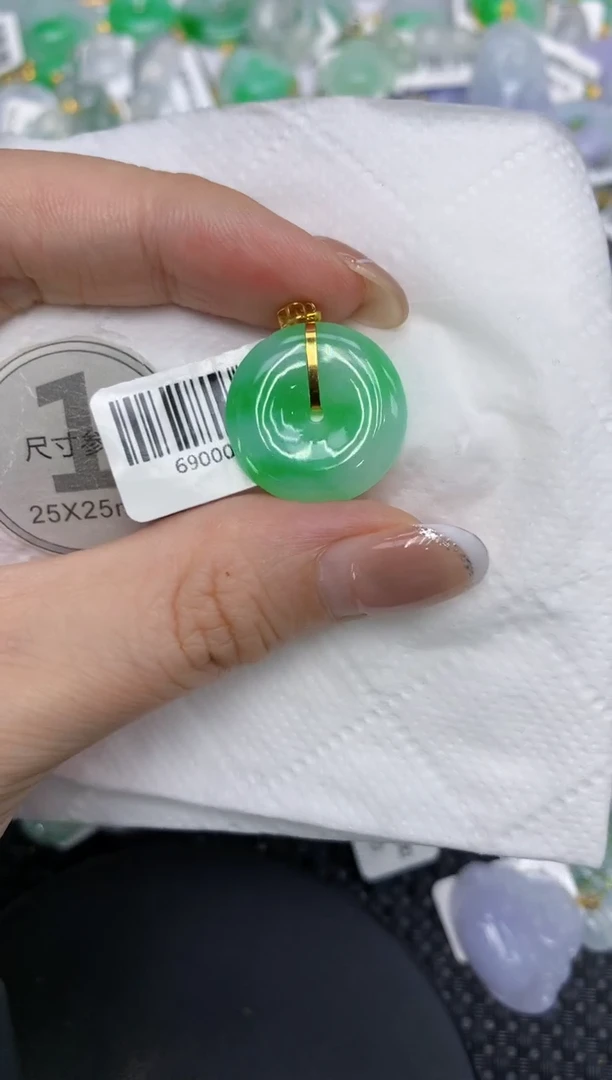 颈饰18K金镶嵌翡翠11111111