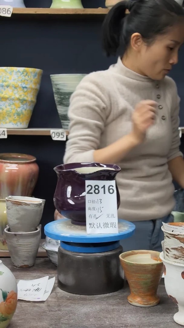 景德镇花盆默认微瑕2816