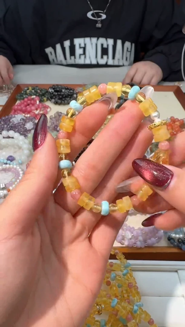 【闪购商品】琥珀手链银S925镶嵌H007蜜蜡海纹算盘琥珀小熊款