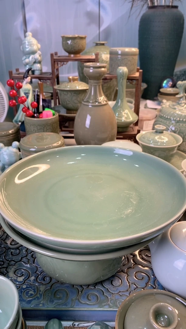 耀州窑微瑕 b000002 素面盘 一个