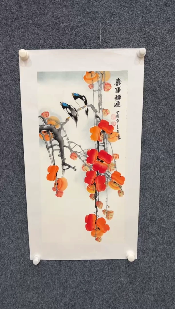 【闪购商品】国画1.21-王夫怀-四尺四开花鸟-005