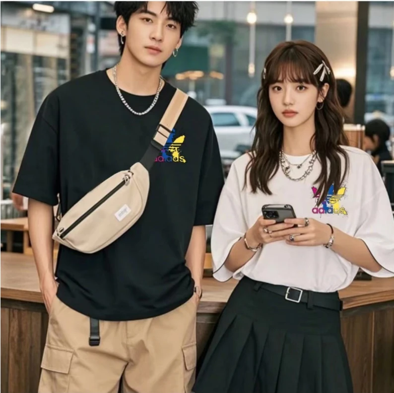 支持鉴定重磅新疆长绒棉短袖圆领云柔水光T打底衫男女纯棉T恤06