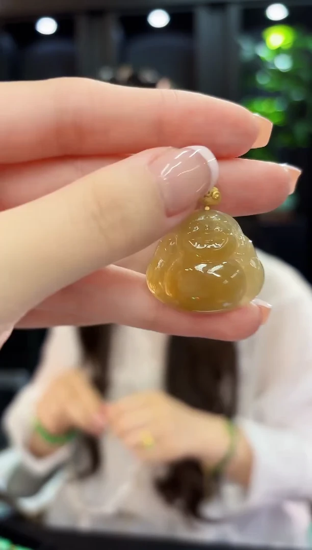 颈饰18K金镶嵌翡翠 缅料A货/支持复检/一件