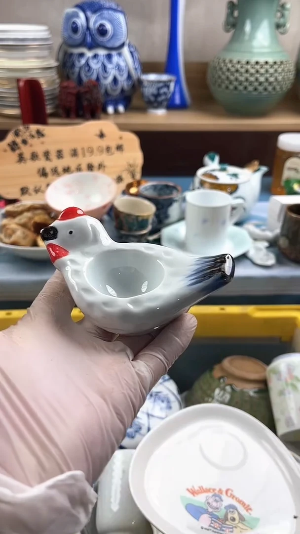 瓷片桃**酱英歌瓷器满19.9包邮
