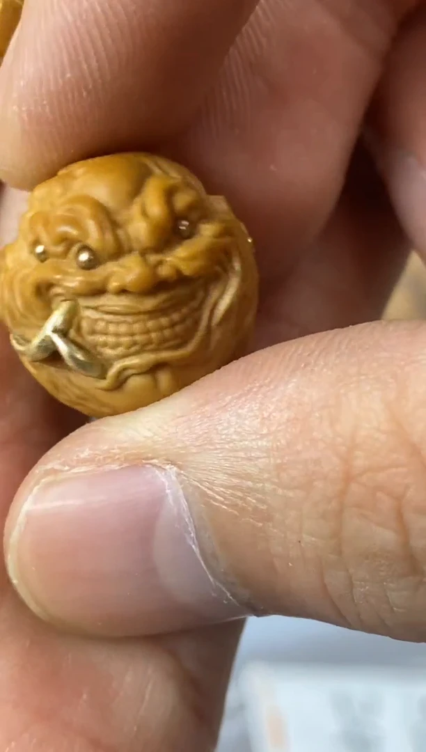 猴头核桃吊坠双獠牙 恶僧 重工