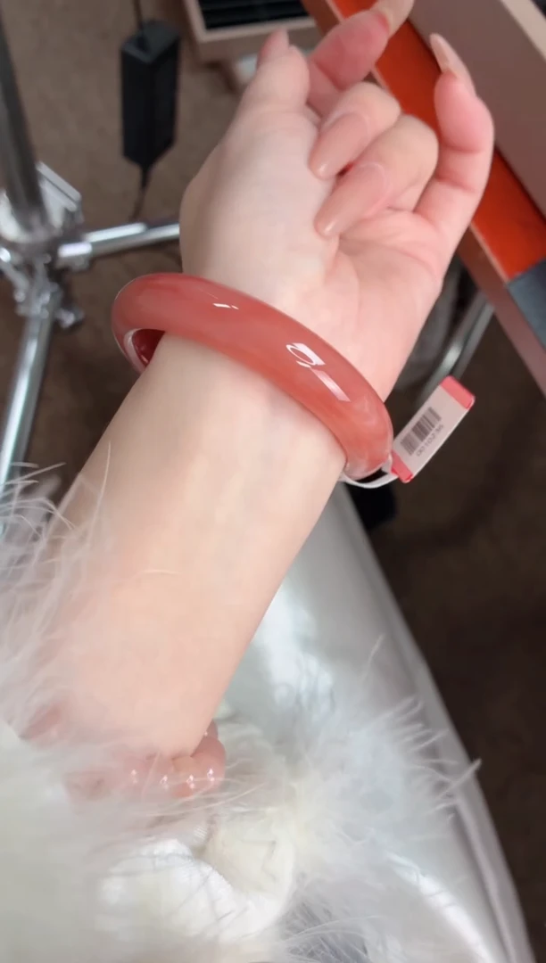 未镶嵌手镯石英质玉桃花酿103-圈口55.6-236